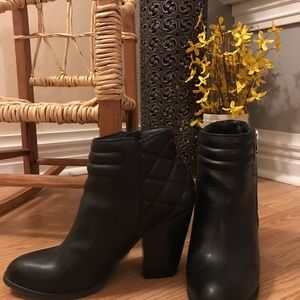 Black leather boots
